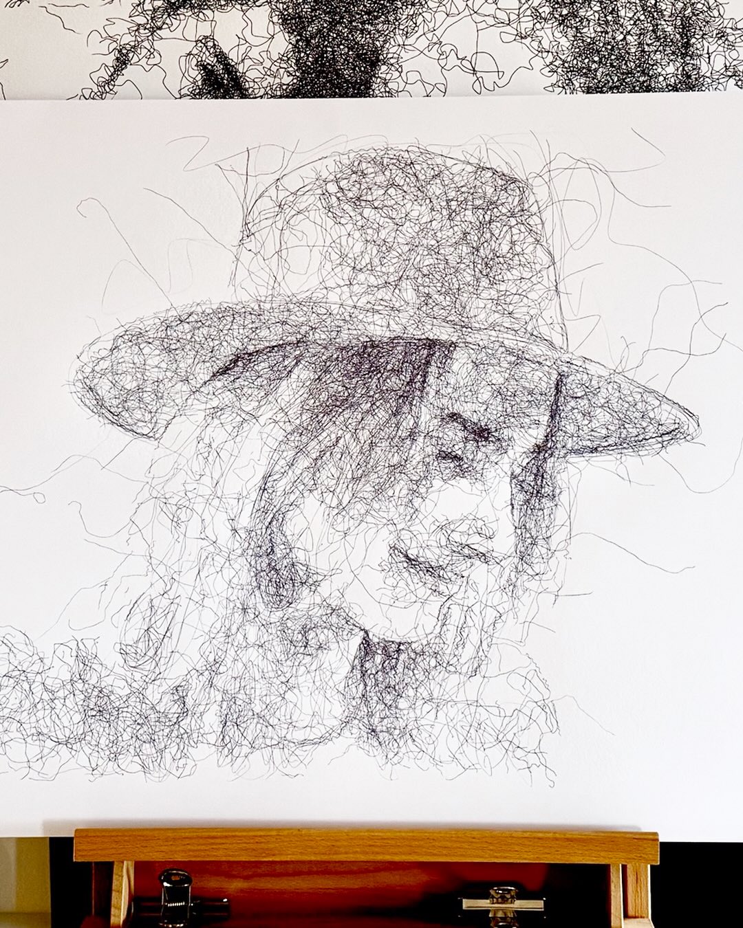 Work in progress. Stylo bille sur bristol, 60x84 cm.